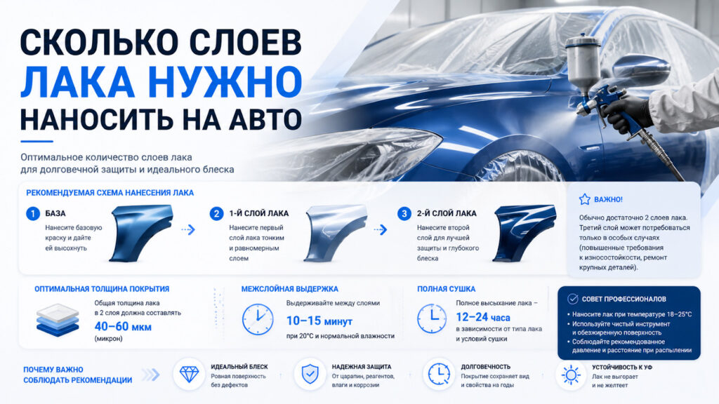 Сколько слоев лака наносить на авто: советы специалистов